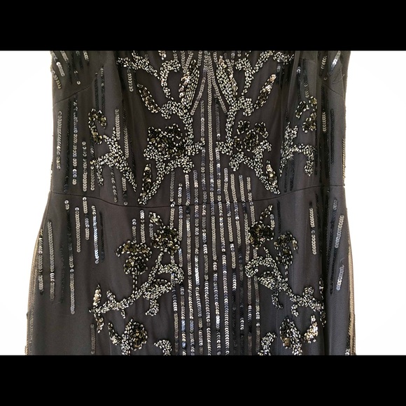 Aiden Mattox navy beaded dress - Picture 3 of 4